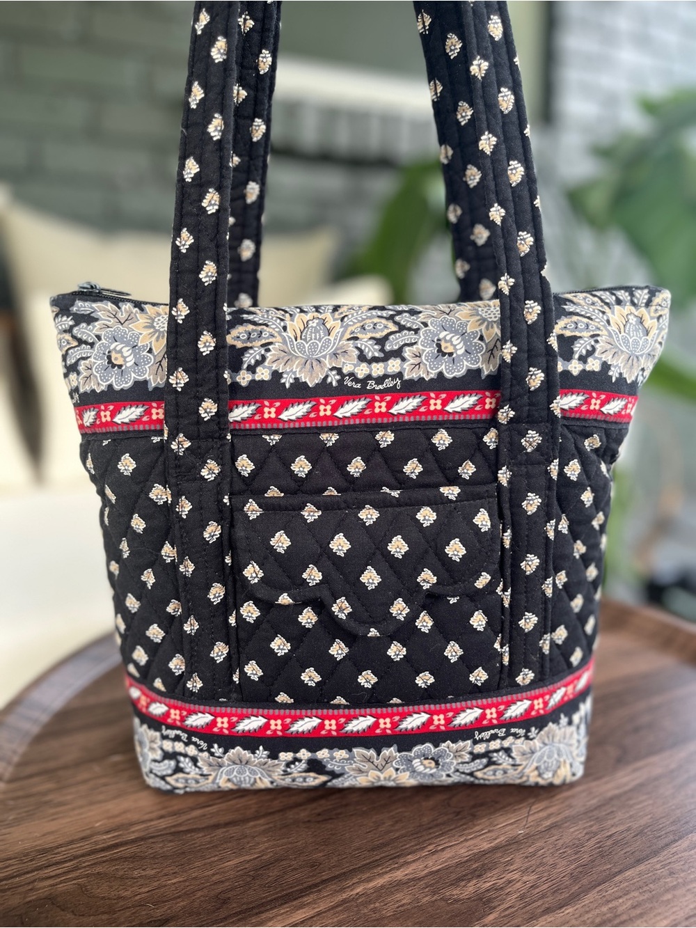 Vera Bradley Classic Black Small Villager Tote